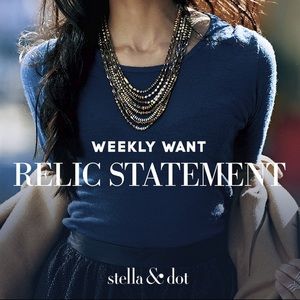 Stella Dot Relic Statement Chain Necklace